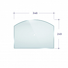 Стекло для дверцы Везувий 224 под термометр (249х348 мм)